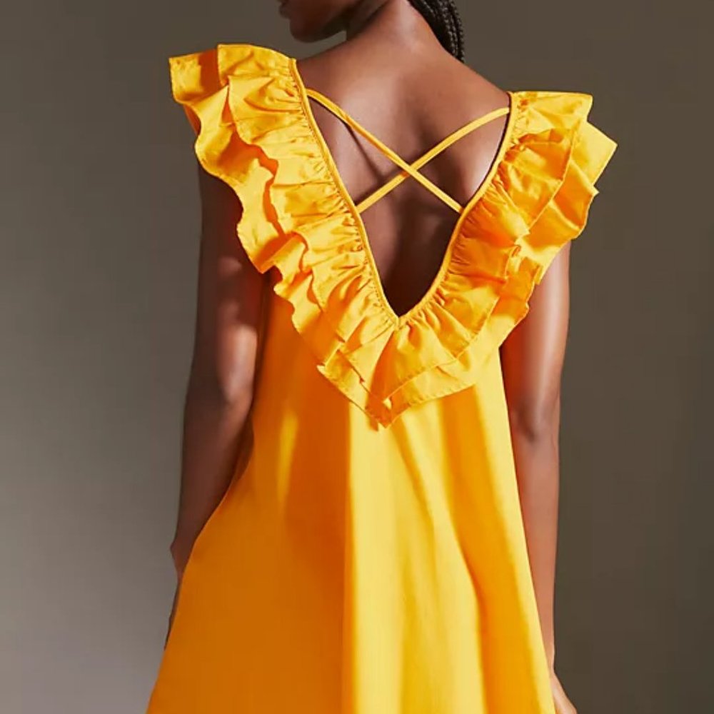 Maeve Ruffle Tunic Mini Dress - Small - Picture 3 of 8